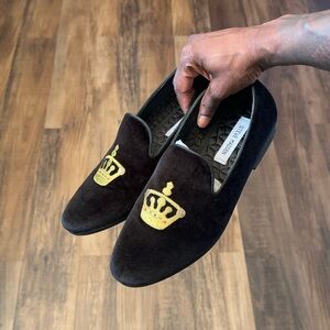 Steve Madden Black Velvet Loafers